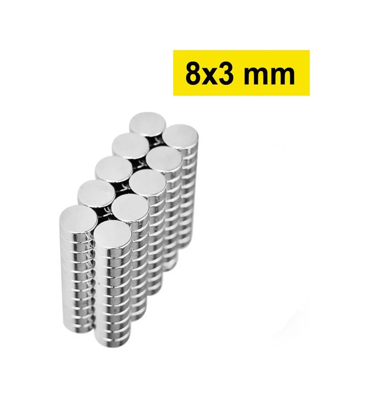 Epilons epo9962 10 Adet 8X3Mm Yuvarlak Neodyum Mıknatıs Güçlü Nikel Kaplamalı Kaliteli Dayanıklı Magnet