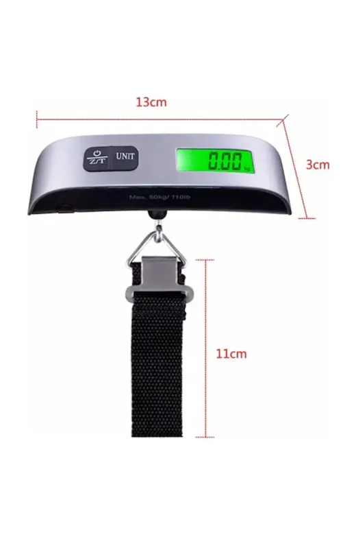 Epilons mpt4326571796064 Dijital Işıklı Elektronik Askılı El Bagaj Tartısı Bavul Kantarı Seyahat Çantası 50Kg