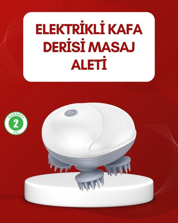 Epilons TRİTHLTUUCZZKK17KAFAMASAJALETİ-2-BLNCCC Su Geçirmez Elektrikli Kafa Masaj Cihazı Ipx7 Çok Renkli