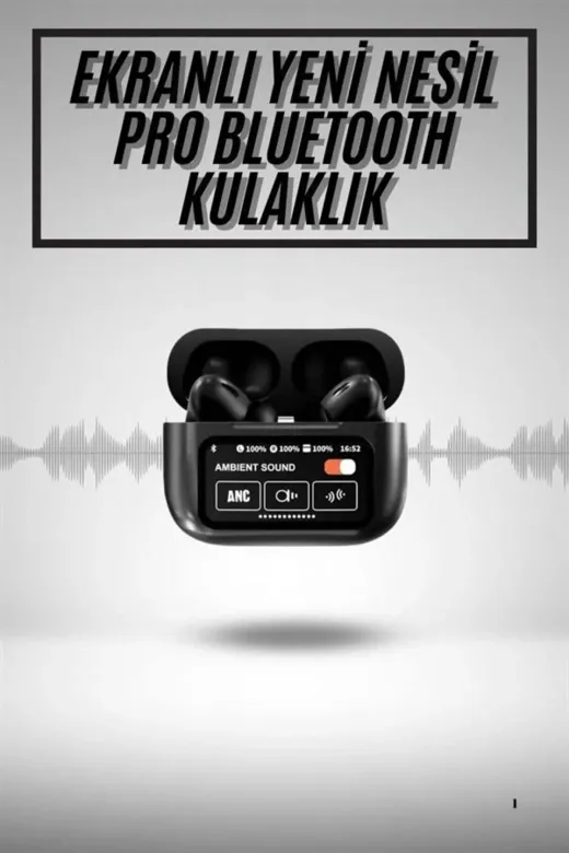 Epilons TYC1082620053M25DYMUUC009 Yeni Nesil Anc Özellikli Çağrı Cevaplayan Dokunmatik Ekranlı Bluetooth Kulaklık Siyah