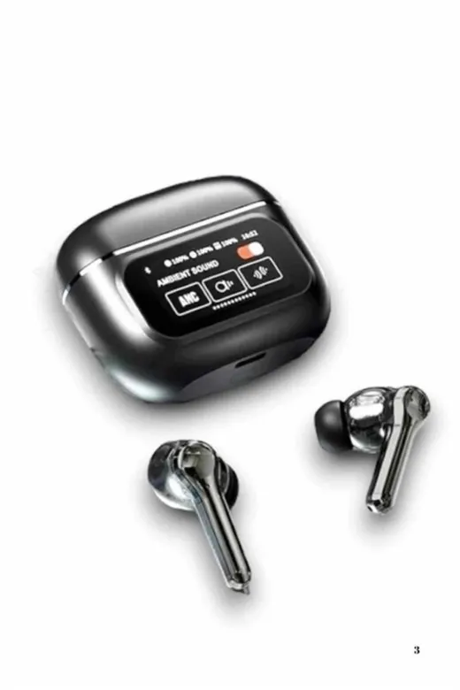 Epilons TYC1082620053M25DYMUUC009 Yeni Nesil Anc Özellikli Çağrı Cevaplayan Dokunmatik Ekranlı Bluetooth Kulaklık Siyah