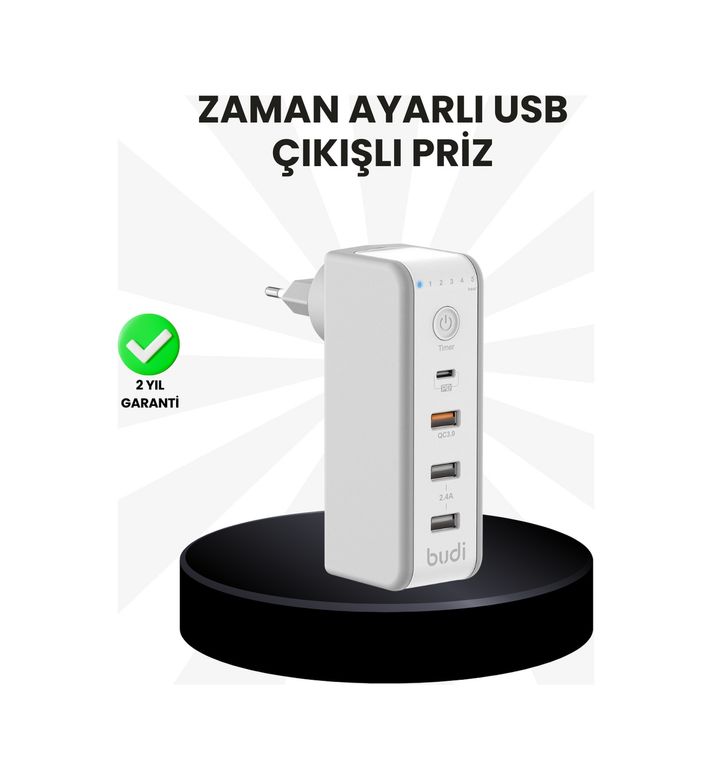 Erdo01ticaret TKNUUCZZM8J301TŞARJBAŞLIĞI-1MKR Akıllı Zaman Ayarlı Şarj Cihazı Güvenli Ve Enerji Tasarruflu 0