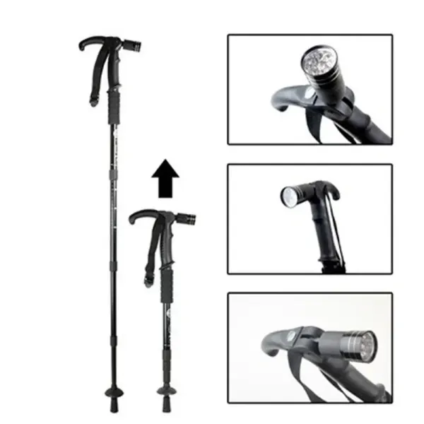 Ergonomik Tasarımlı Işıklı Yürüyüş Bastonu 110 Cm