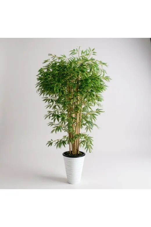 ERHAN FLOWERS ERH-B-1222 -Extra Yoğun Yapraklı Salon Bitkisi Yapay Bambu Ağacı 150 Cm
