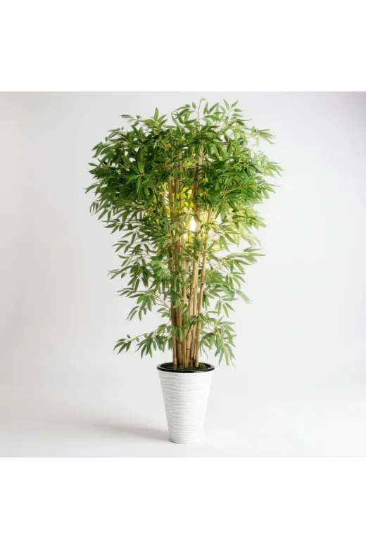 ERHAN FLOWERS ERH-B-1222 -Extra Yoğun Yapraklı Salon Bitkisi Yapay Bambu Ağacı 150 Cm