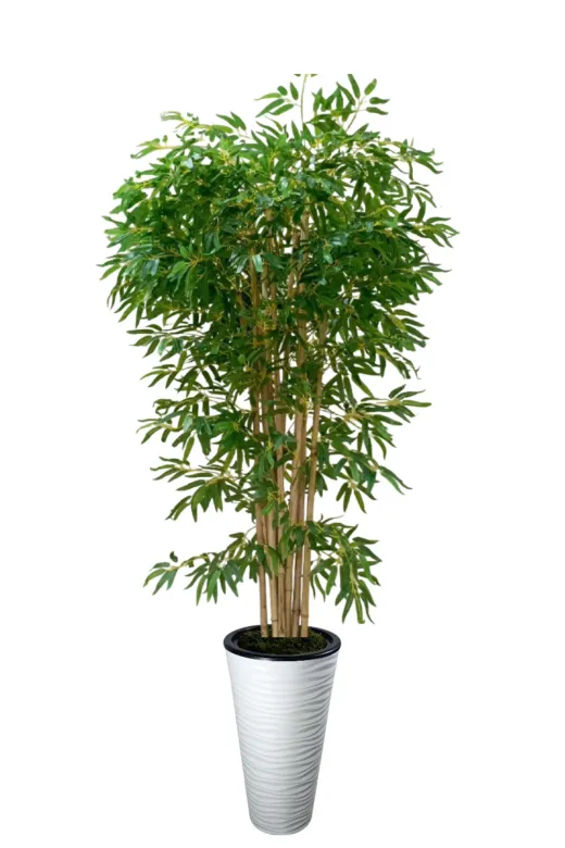 ERHAN FLOWERS ERH-B-1222 -Extra Yoğun Yapraklı Salon Bitkisi Yapay Bambu Ağacı 150 Cm