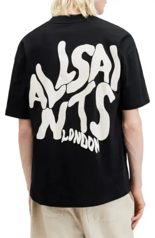 Erkek Baskılı Oversize T-shirt - Siyah - M - Siyah