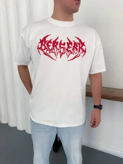 Erkek Baskılı T-Shirt Yazlık Kısa Kol Bisiklet Yaka Rahat Kalıp Tişört - Beyaz - 2XL - Beyaz
