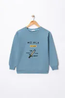 Erkek Çocuk "Hz Ali" Baskılı Pamuklu Sweat