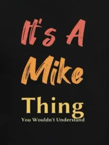 Erkek It Is A Mike Thing Baskılı Erkek T-shirt - 2XL-3XL - Siyah
