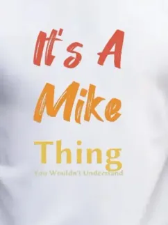 Erkek It Is A Mike Thing Baskılı Erkek T-shirt - S-M - Beyaz