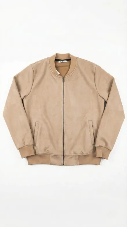 Erkek Scuba Süet Kumaş Bomber Hırka