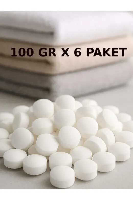 Ermiya 869044001452 Chemist Tablet Top Naftalin 100 Gr X 6 Paket (Lavabolarda Kullanilmaz) Dolap Ve Kıyafet Koruyucu Naf