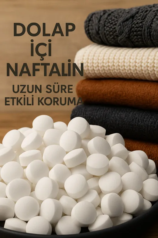 Ermiya 869044001452 Chemist Tablet Top Naftalin 100 Gr X 6 Paket (Lavabolarda Kullanilmaz) Dolap Ve Kıyafet Koruyucu Naf