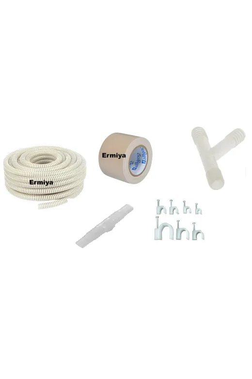 Ermiya 8691112285869 Klima Su Tahliye Hortumu 15 Mt-15 Çivi 1 Y-1 Ek-1 Dekoratif Bant Drenaj Hortum
