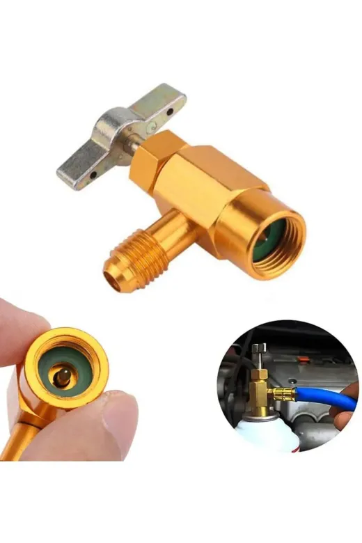 Ermiya 869134141214 Vana R134A Soğutma Sıvısı Valfi 1/4 Sae-1/2 Acme Adaptörü, Klima Sistemi Adaptörü, Araç Dişli Valf,