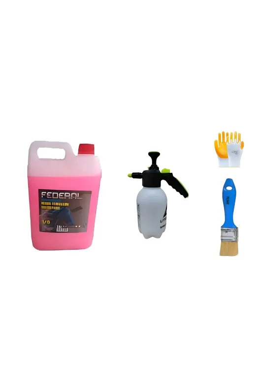 Ermiya 869174574102 Klima Temizleme İlaç 5 Lt Sıvı-2 Lt Hellove Püskürtme Sprey Şişesi+Eldiven+Fırça