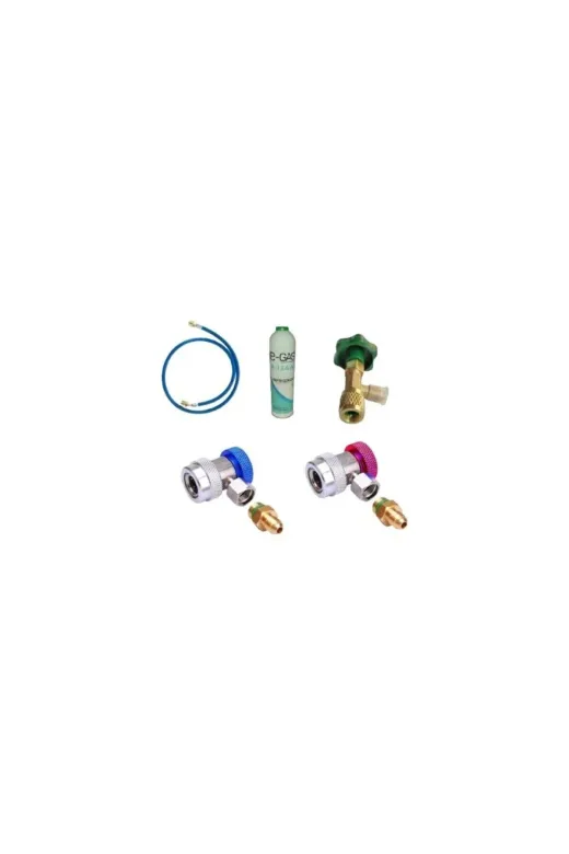 Ermiya 8692583869258 Araç R134A Gas Doldurma Seti Gas-Vana-Hortum-Araç Aparatı Jack