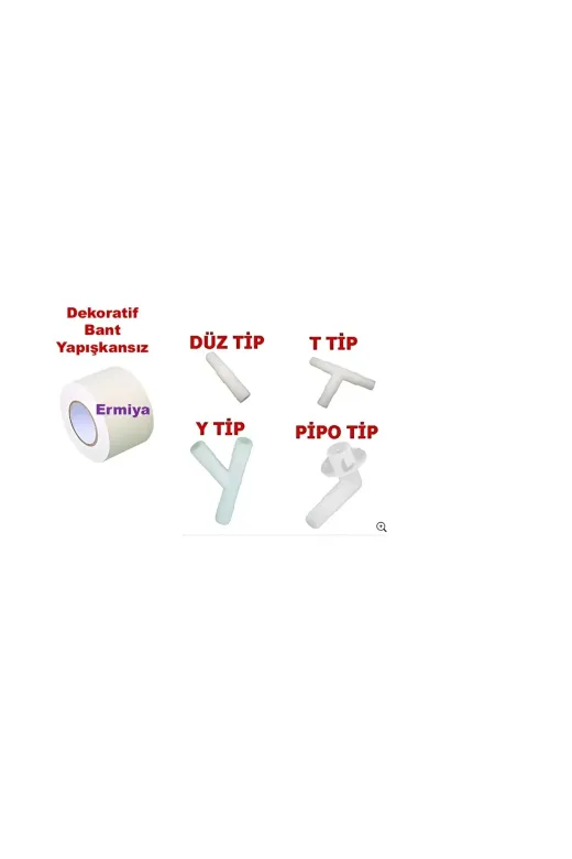Ermiya 8695012121258 5'i Bir Yerde Klima Ek+Y+T+Pipo+Dekoratif Banta Yapışkansız