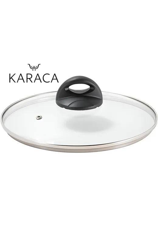 Ermiya 869549599215 Tencere Tava Sahan Için Temperli Z Tipi Cam Kapak 18 Cm