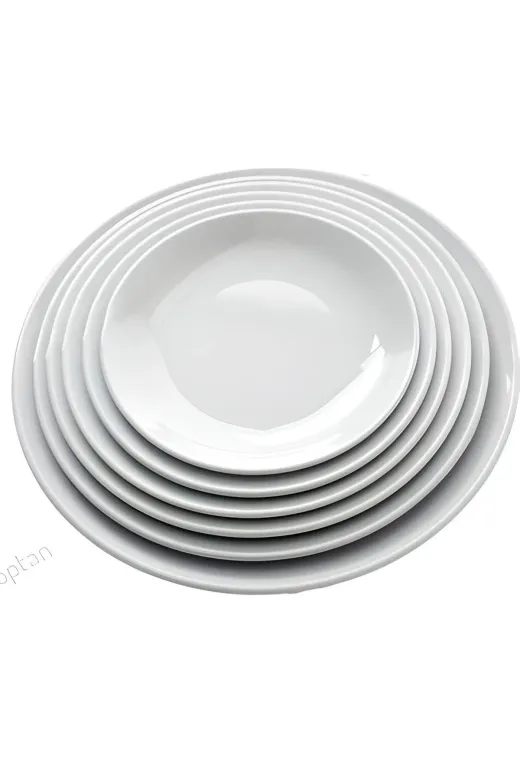 Ermiya 869574231052 6 Ad Serving Slate Merid Arya Beyaz Melamin Servis Tabak Çeşitleri 19 Cm