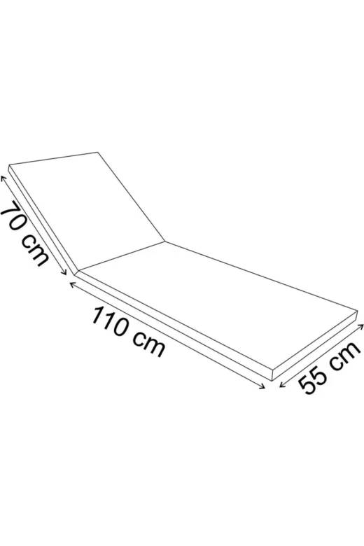 Ermiya 869722823686 Werty Home Olefin Fermuarlı Şezlong Minderi 55*180*5 Cm Krem