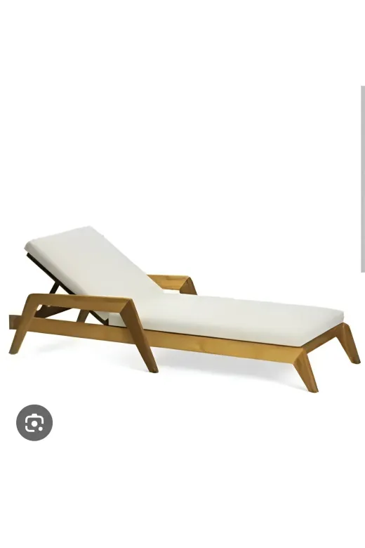 Ermiya 869848187627 Werty Home 180*55*5 Cm Şezlong Minderi Fermuarlı Yıkanır Silinir Arkası Kuşaklı Beyaz