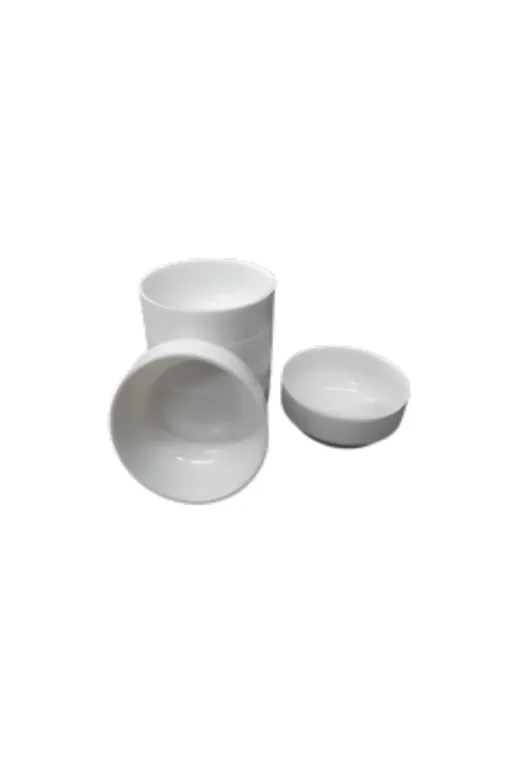 Ermiya 869854789658 12 Adet Beyaz Melamin Çorba Kasesi 12X5Cm+Tahta Baharat Kaşık Bedava