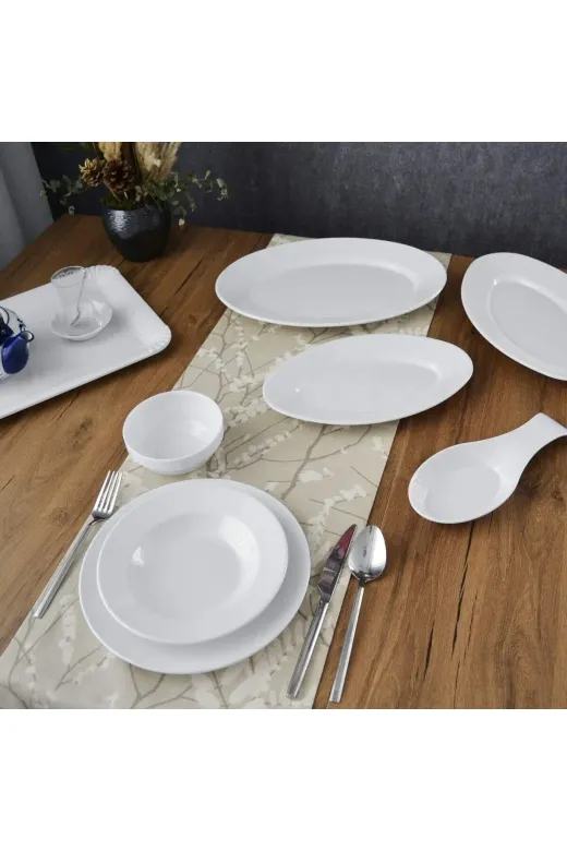 Ermiya 869858870014 6 Kişilik 54 Parça Melamin Yemek Takımı