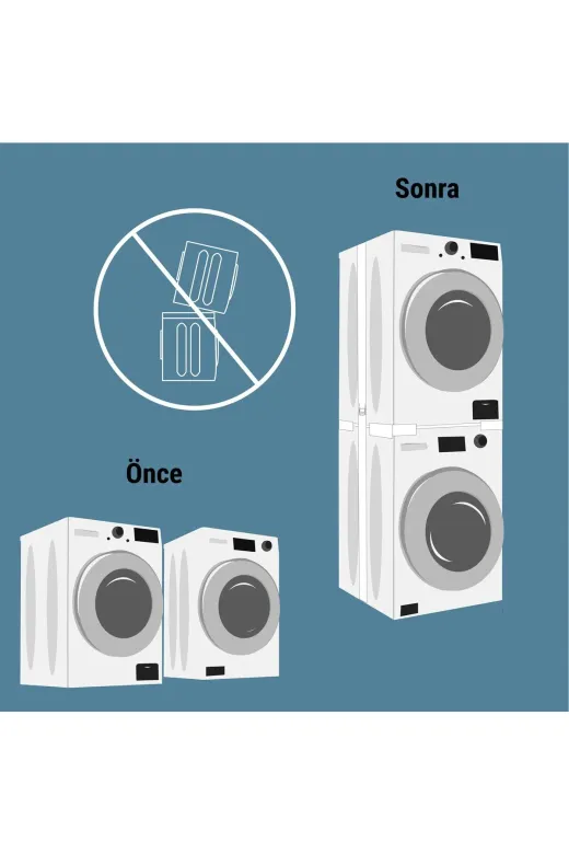 Ermiya 86989649-3461 Bosch Siemens Profilo Çamaşır Makinesi Kurutma Makinesi İstifleme Kiti Için Ayarlanabilir