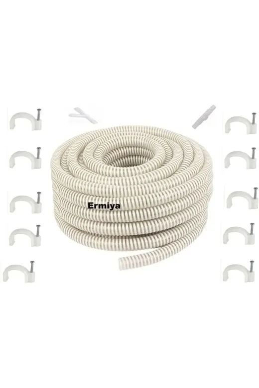 Ermiya 869975799158 Technician 10 Mt Klima Drenaj Hortum Tahliye+1-Düz Ek Parça+10 Adet Çivi -1- Y