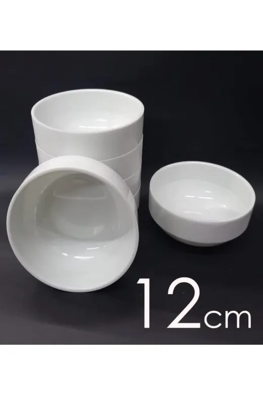 Ermiya 869copyabn-2022-230522-3869 6 Adet Sağlam Beyaz Melamin Çorba Kasesi 12Cm Yoğurt,hoşaf,sütlaç Ev Lokanta Tipi Geniş Kenarlı Tas