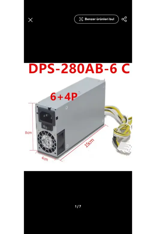 erşahaydınlatma DPS-280AB-6A 12 Volt 6 Amper 55 Volt 4 Amper Çift Güç Çıkışlı Adaptör Güç Kaynağı