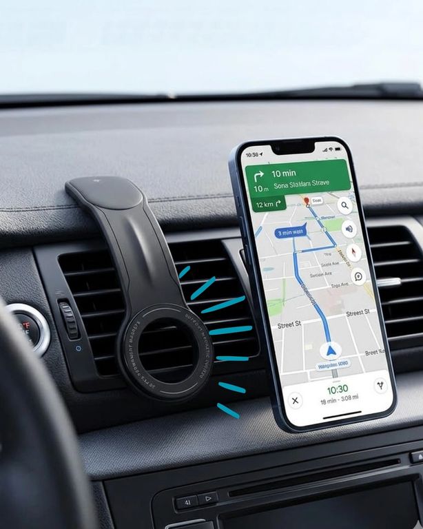 Erturkstore 133421373 Mey İthalat Araç Konsol Telefon Tutucu 360 Derece Döner Manyetik Stand Diğer