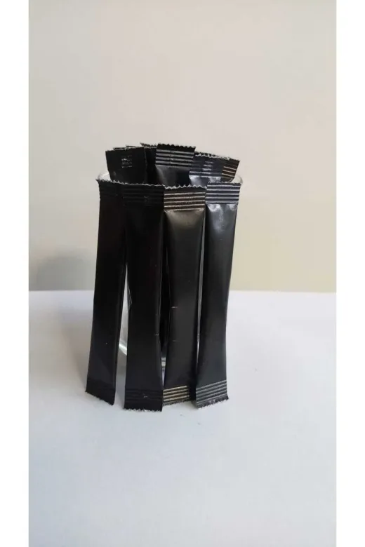 Espak TYBBGQFVEVB678QQ75 Stick Şeker Toz Şeker 3 Gr 1000 Adet Siyah Baskısız 3 Kg