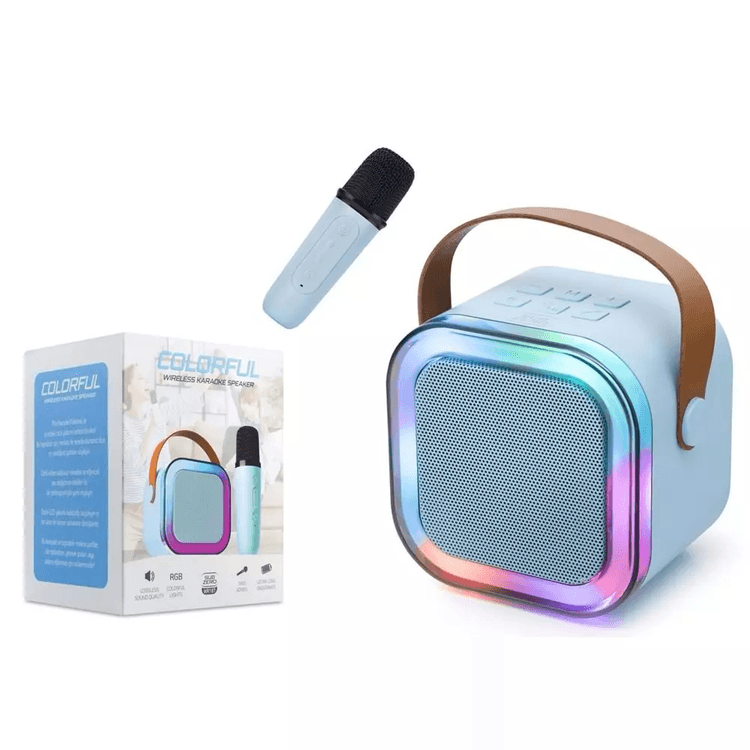 et3bh5iGOS Subzero Wr187 Karaoke Mikrofonlu Rgb Ledli Bluetooth Müzik Çalar