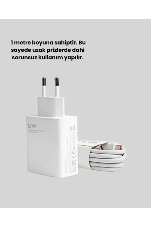 Ethab Giyim 67 Watt Turbo Şarj Cihazı Redmi Note 10 11 12 Uyumlu - Glst8431-6447