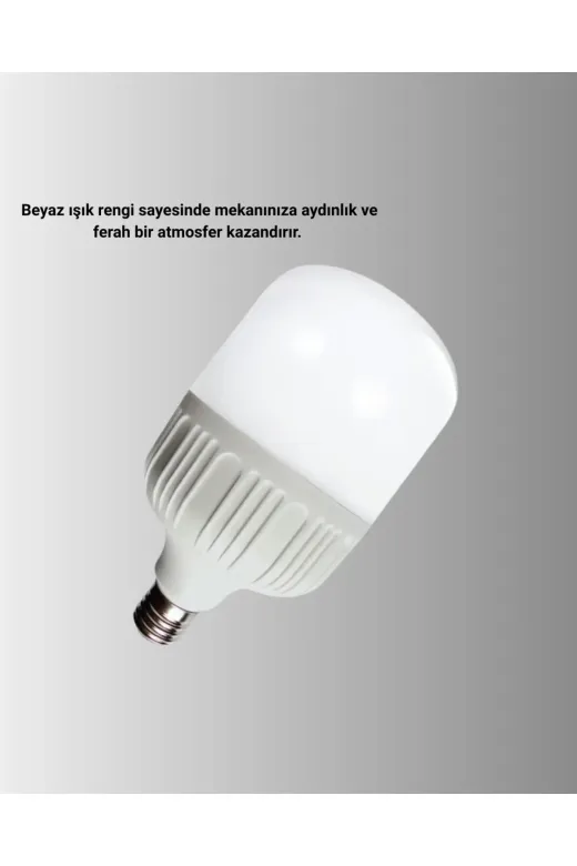 Ethab Giyim Elektrik Kesintileri İçin Şarjlı Led Ampul 30W E27 Beyaz Işık - Glst5616-8283