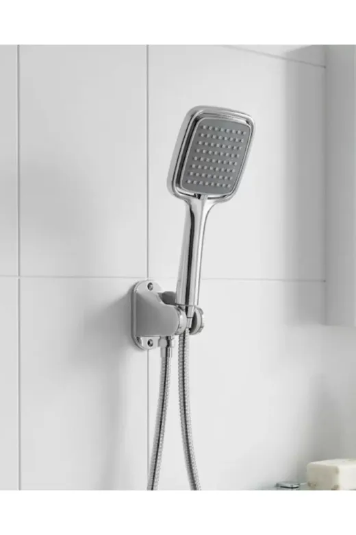 Ethab Giyim GLST1223-5835 Siyah Duş Seti El Duşu Başlığı Spiral Hortum Ve Duvar Askısı Banyo Duş Seti - Glst1223-583