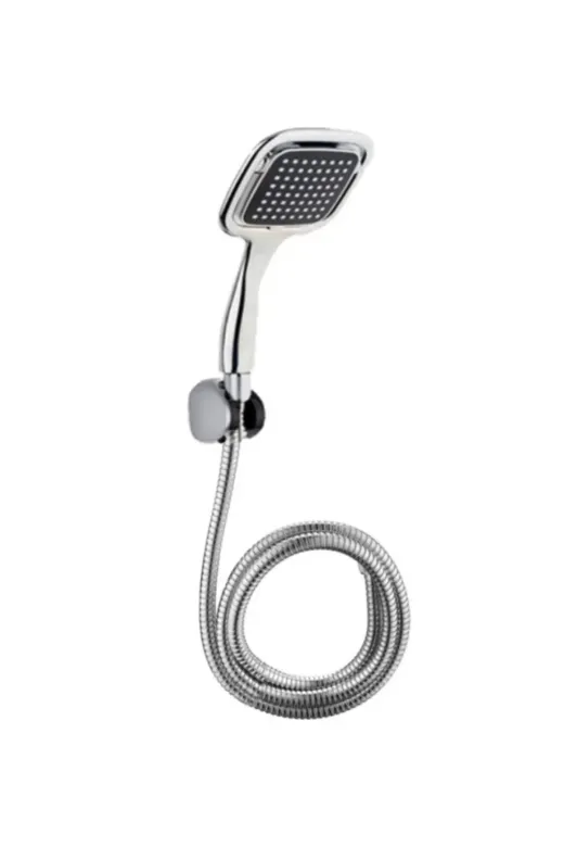 Ethab Giyim GLST1223-5835 Siyah Duş Seti El Duşu Başlığı Spiral Hortum Ve Duvar Askısı Banyo Duş Seti - Glst1223-583