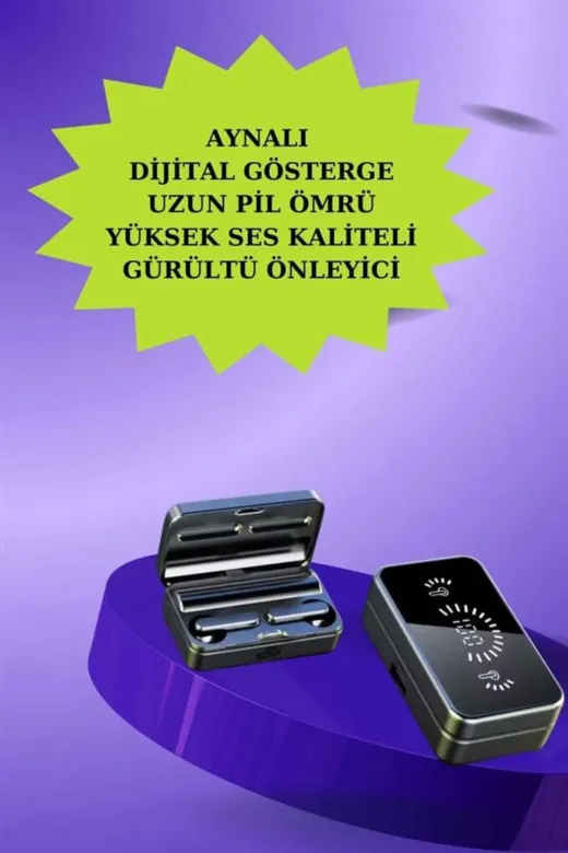 Ethab Giyim GLST1242-7734 Powerbank Aynalı Bluetooth Kulaklık Ve Akıllı Saat Seti Anc Özelliği Dokunamat - Glst1242-773