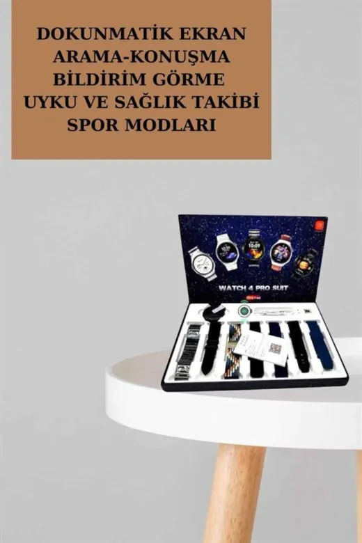 Ethab Giyim GLST1242-7734 Powerbank Aynalı Bluetooth Kulaklık Ve Akıllı Saat Seti Anc Özelliği Dokunamat - Glst1242-773