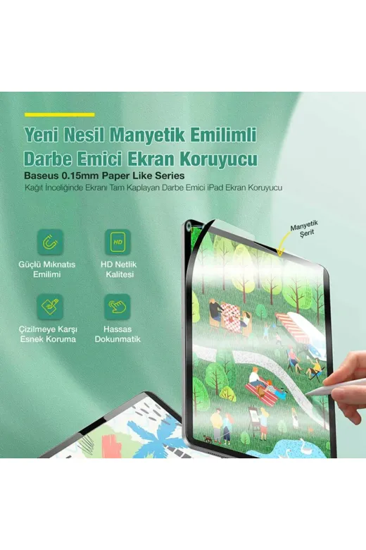 Ethab Giyim GLST1706-3254 Ipad 9.7Inç Manyetik Kenarlı Mıknatıslı Ekran Koruyucu Ipad 9.7 2018 / 2017 / P - Glst1706-325