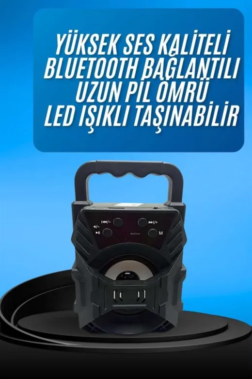 Ethab Giyim GLST2931-4509 Işıklı Bluetooth Hoparlör Ses Bombası Taşınabilir Yüksek Ses Kaliteli Radyo - Glst2931-450