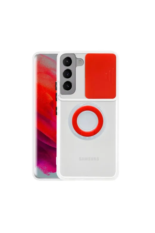 Ethab Giyim GLST2953-4350 Sm Galaxy S21 Plus - S30 Plus Kılıf Sürgülü Kamera Lens Korumalı Yüzük Stand - Glst2953-435
