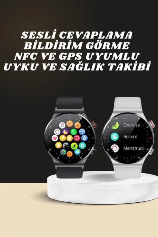 Ethab Giyim GLST4644-7797 Akıllı Saat Çoklu Kordon Seçeneği Amoled Ekran Çok Fonksiyonlu Bluetooth Bağl - Glst4644-779