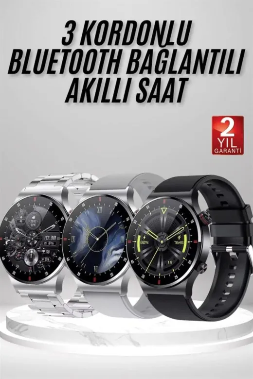 Ethab Giyim GLST4644-7797 Akıllı Saat Çoklu Kordon Seçeneği Amoled Ekran Çok Fonksiyonlu Bluetooth Bağl - Glst4644-779