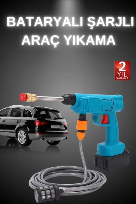 Ethab Giyim GLST4923-1498 Şarjlı Ve Yüksek Basınçlı Oto Yıkama Makinesi Ve Sulama Tabancası Bahçe Yı - Glst4923-149