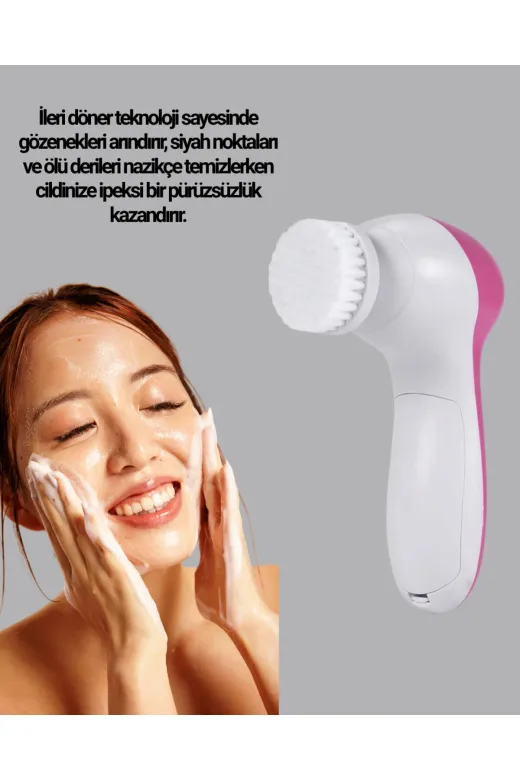 Ethab Giyim GLST5829-3735 5’I 1 Arada Yüz Temizleme Cihazı – Masaj Fırça Peeling Ve Krem Uygulama Apar - Glst5829-373