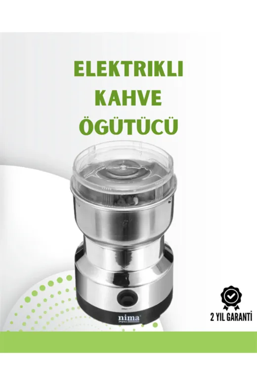 Ethab Giyim GLST6946-8521 Kahve Ve Baharat Değirmeni | Kompakt Hafif Hızlı Öğütme Şeffaf Kapaklı Kolay - Glst6946-852